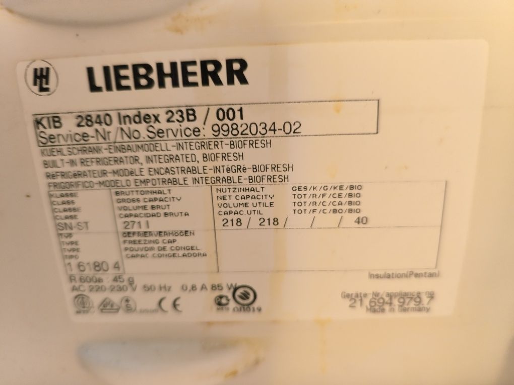 Хладилник Liebherr KIB 2840 - за вграждане