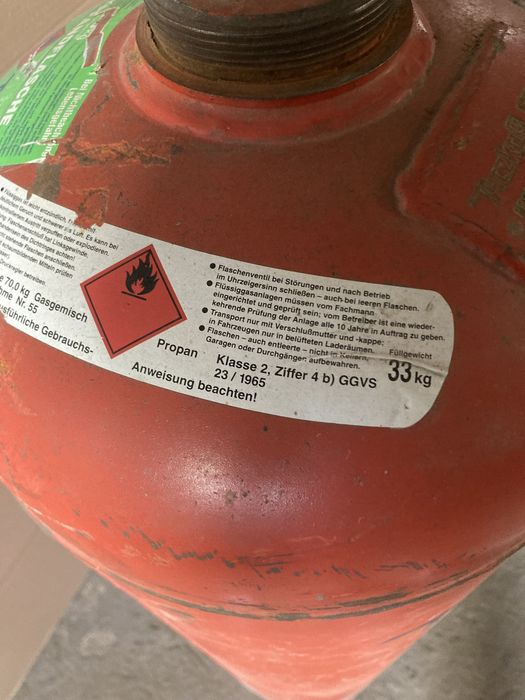 Butelie aragaz 70 kg plin
