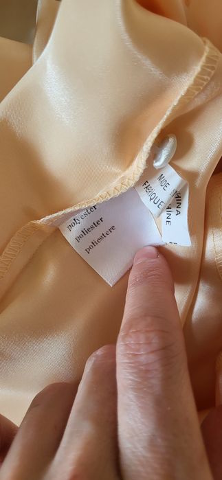 Pijama eleganta satinata Casaluna piersica