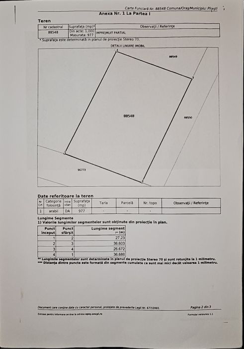 Vand teren 977 mp, intravilan, Pitesti