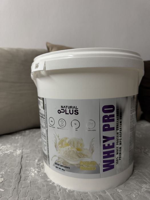 Proteina Whey Pro Natural Plus 4Kg 3 cupe folosite