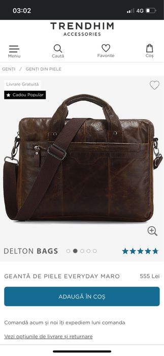 Vând geantă de piele nouă