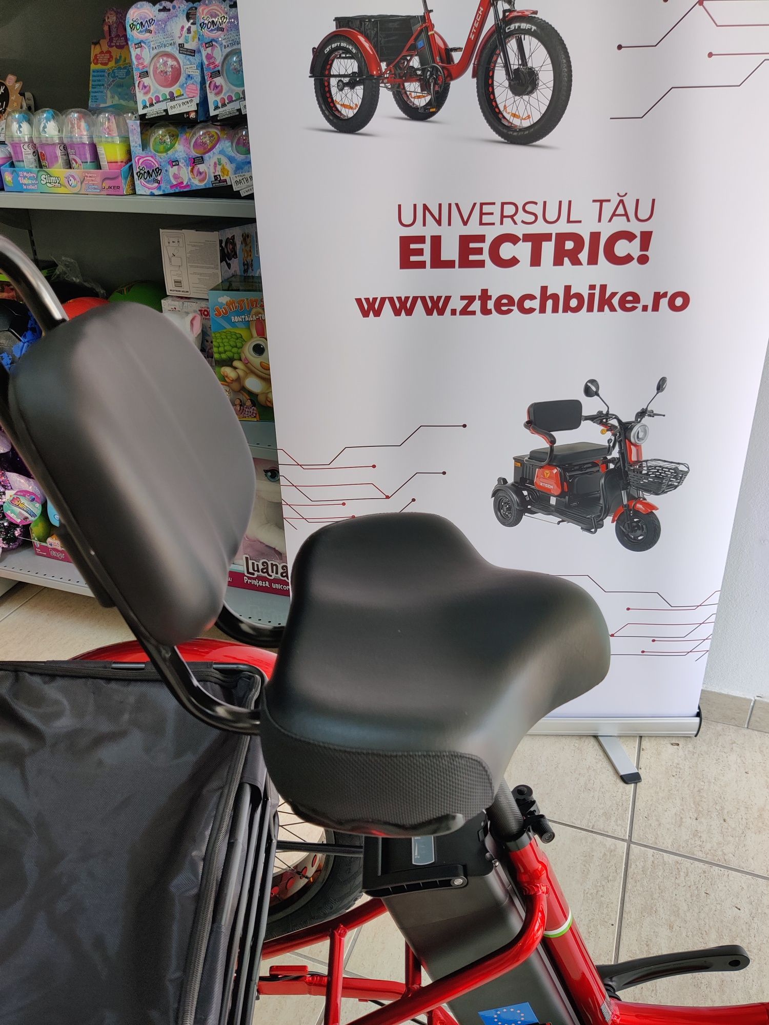 Tricicleta Electrica Ztech ZT-80 FAT Bike cu Motor 250W, 48V Litiu Ion