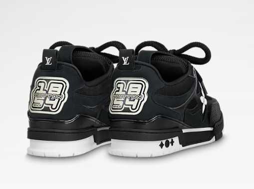 40,41,42,43,44 Louis Vuitton Skate Black with white logo (Lux&Class)