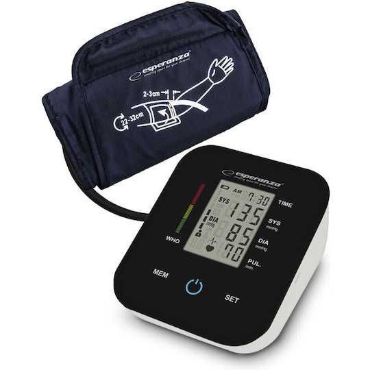 Tensiometru Esperanza LA LENA ECB006, LCD, 99 memorii, USB-C, Negru