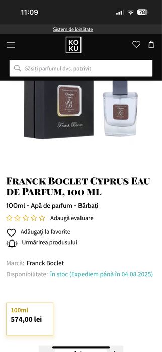 Parfum original Cypre