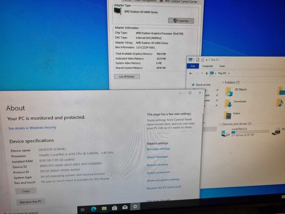 Livrare Gratis Sistem PC Gaming office i3 gen4 8gb Dezmbrez Kit