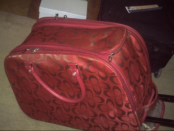 set genti geanta valiza voiaj si laptop, imprimeu guess