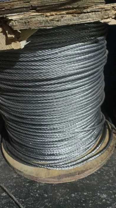Канат стальной, трос, лебёдка, для крана, манипулятора, Оцинкованный