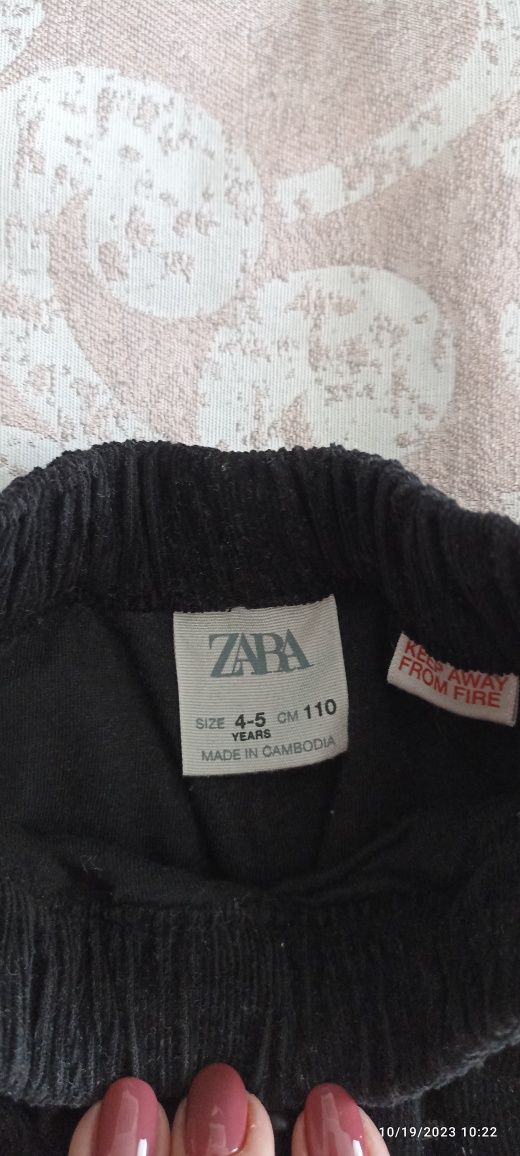 Zara pantaloni băieți dublați 4-5 ani, 110 cm