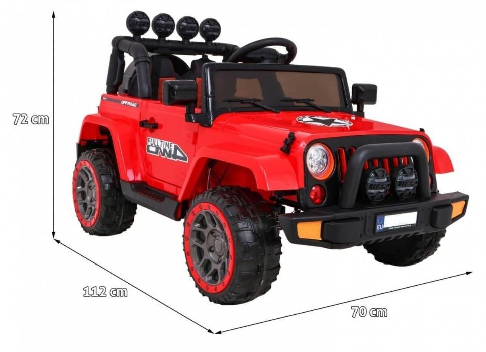 Masinuta electrica pentru copii FULL TIME 4x4 1-5 ani (7588) Rosu