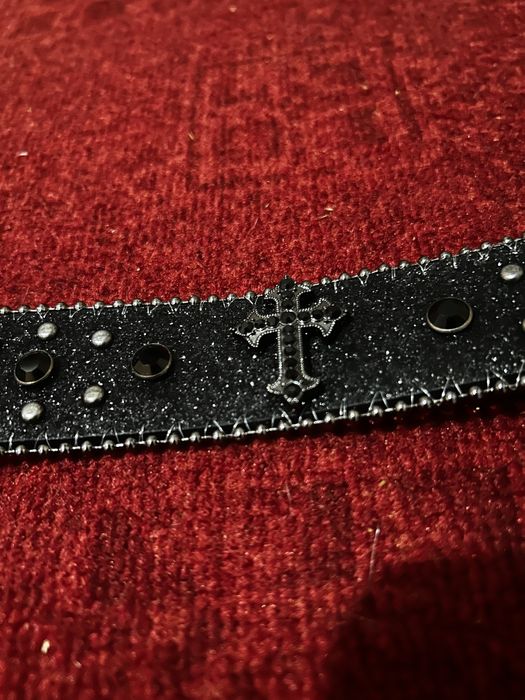curea rhinestone neagra