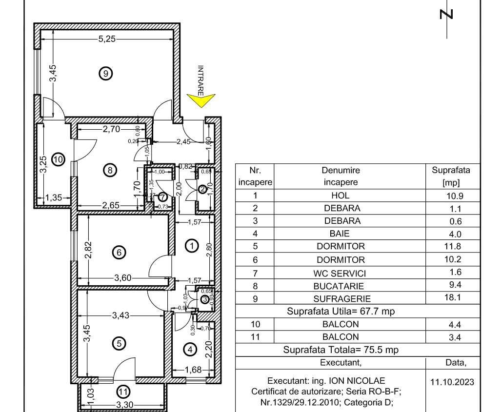 Apartament 3 camere, Dragasani