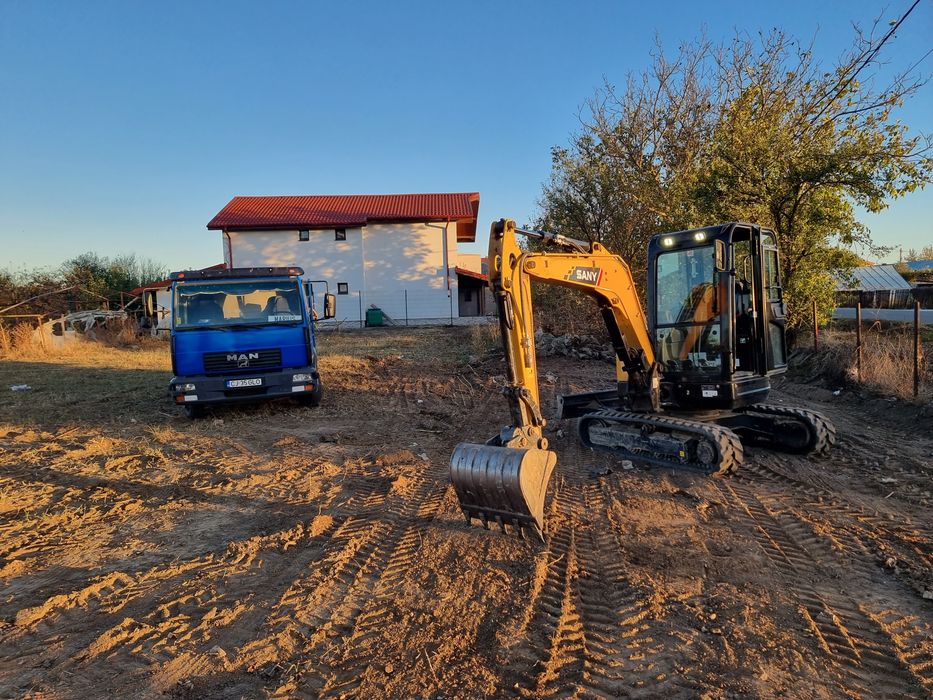 Excavator 4t, Compactor 3.t, Dumper 3.t inchiriez sau execut lucrări