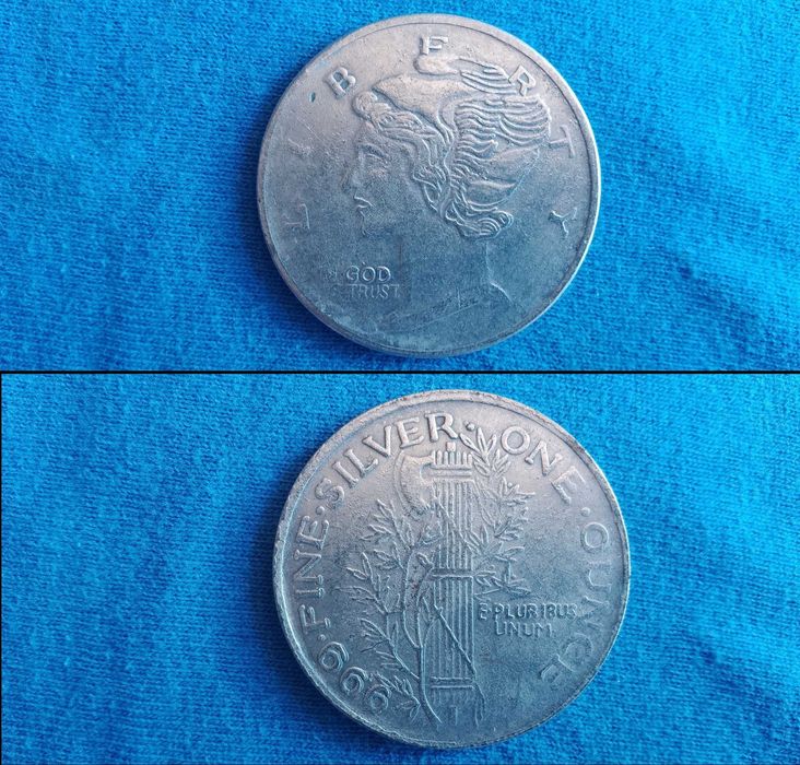 Silver Dollars 3 Monede de Argint USA FINE silver one dollar coins