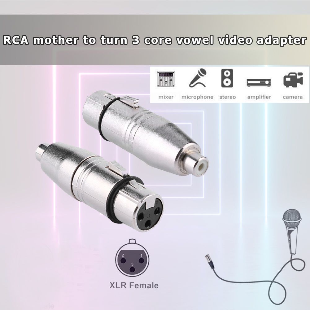 Adaptor XLR la RCA Mixere Microfoane Boxe Sisteme Audio XLR Adaptor