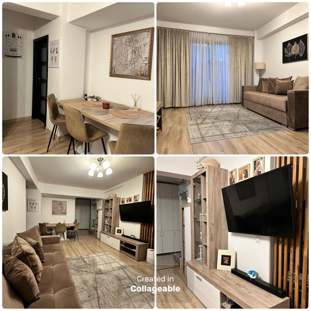 Vand apartament 3 camere complet utilat+mobilat si acces unic curte