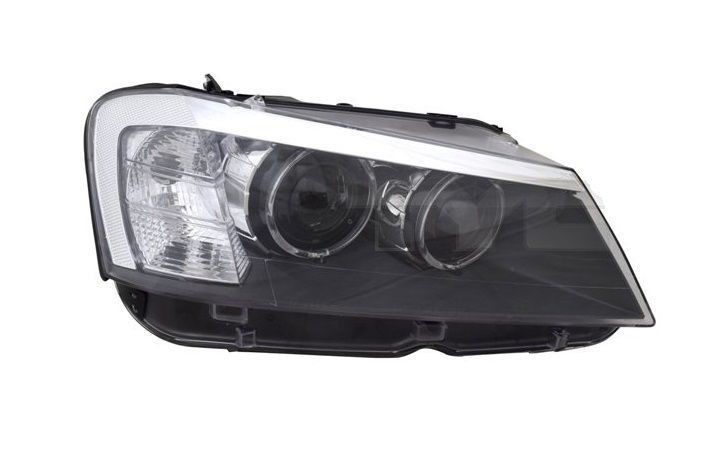 Far Bmw X3 (F25), 11.2010-04.2014, partea Dreapta, xenon; cu lumina timp de zi tip LED; D1S+PY21W; electric; fara bec descarcare; fara ballast; cu motor, TYC