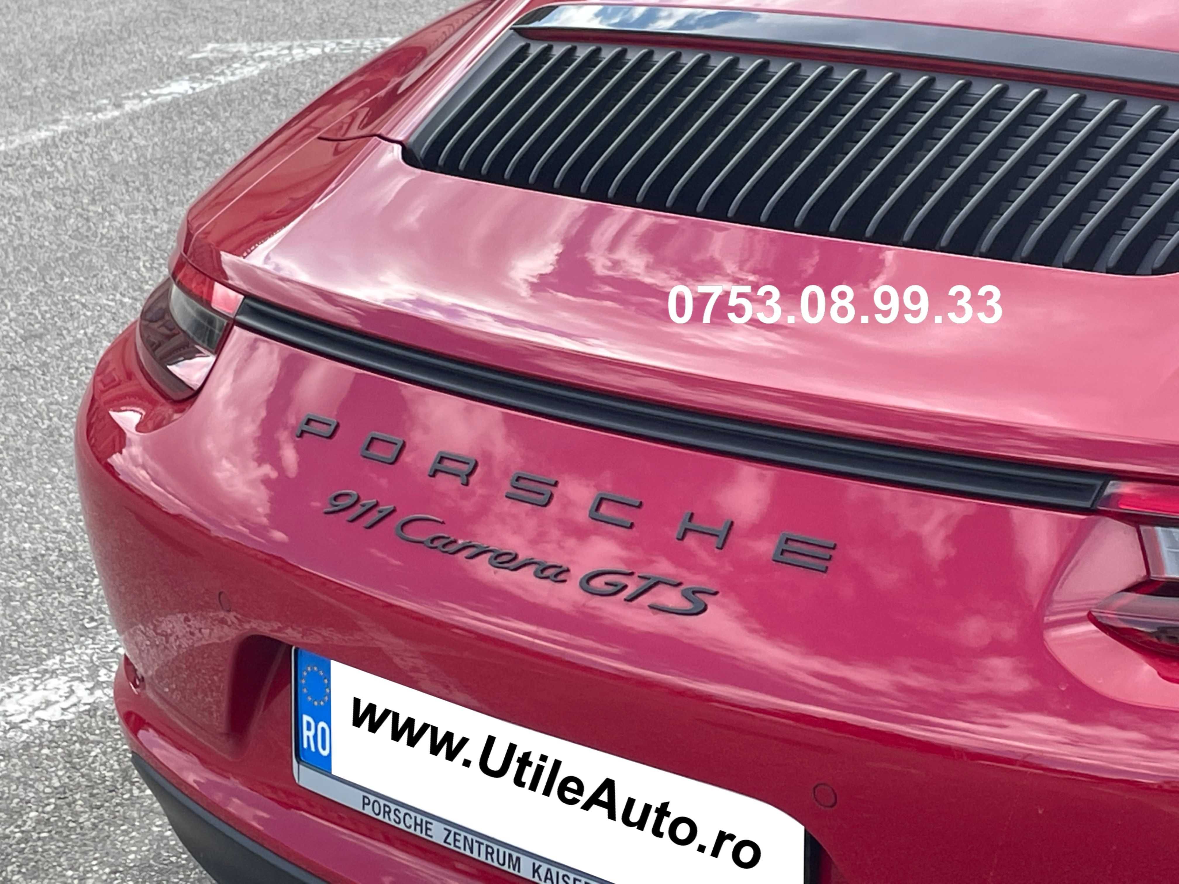 Emblema Porsche Scris Hayon ABS Negru Glossy Cayenne Turbo S