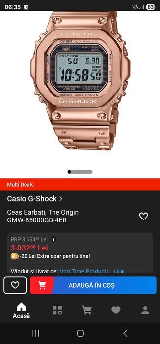 Casio G-SHOCK  The Origine GMW -B5000GD-4ER