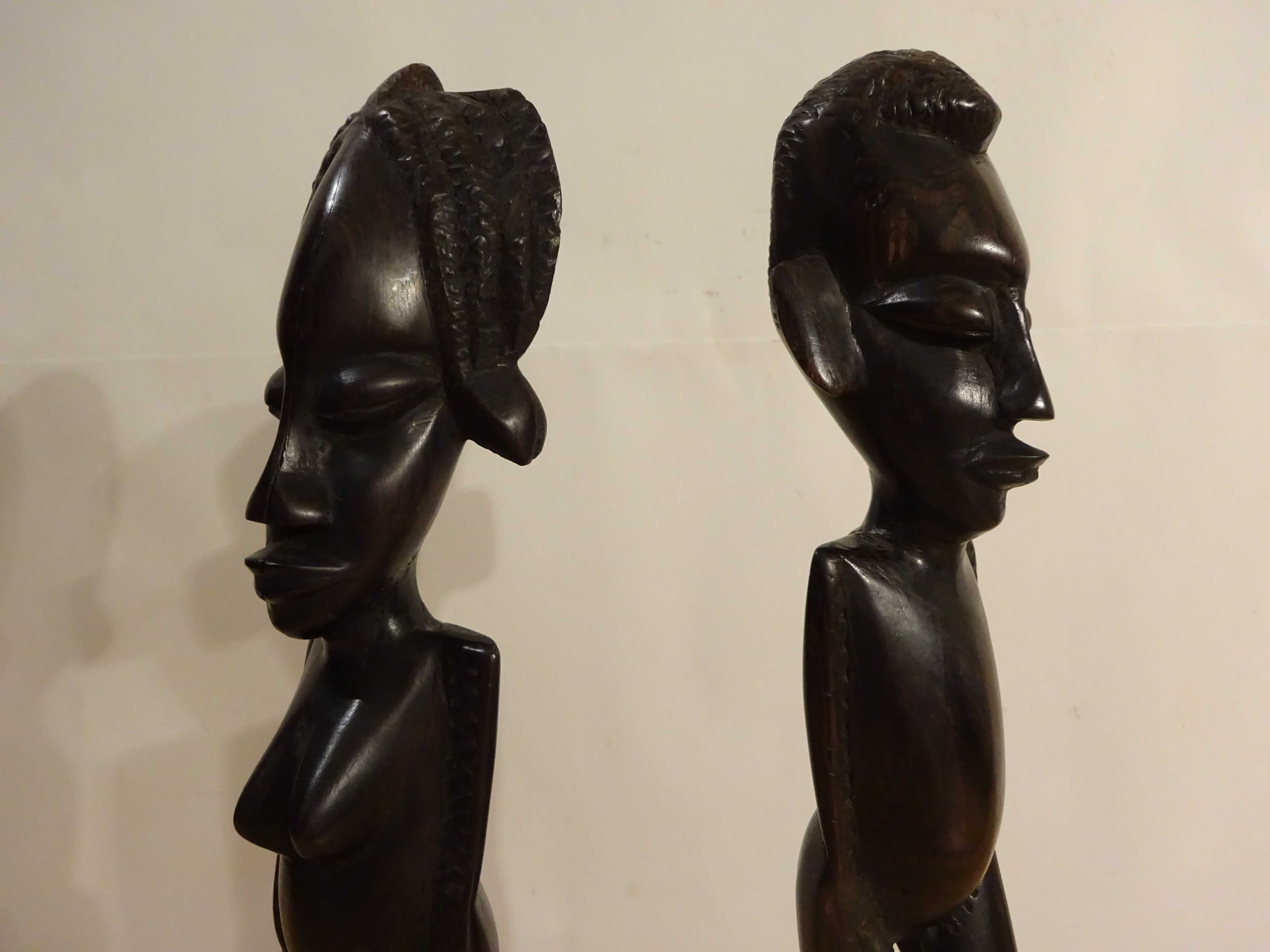 Statuete africane vechi ‘Cuplu’| lemn de abanos sculptat