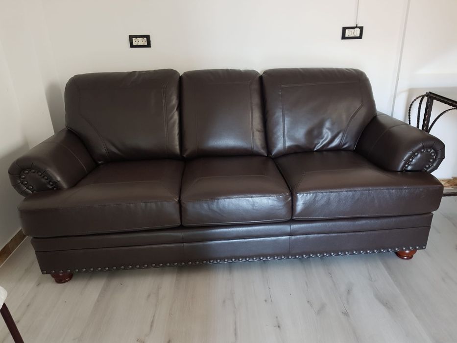 Canapea+ 2fotolii din piele ecologica noi cu eticheta