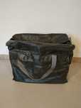 Sacosa de rafie cu fermoar si manere, geanta, neagra 68x58x40 cm