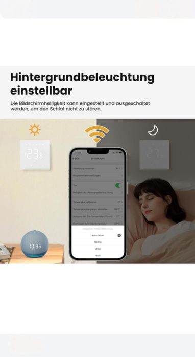 Termostat wifi MIUCD pentru încălzire electrică în pardoseală