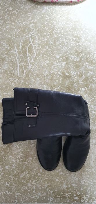 Cizme dama din piele,negre,captusite,masura 36