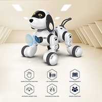 Робот собака на пульте управление и автономная