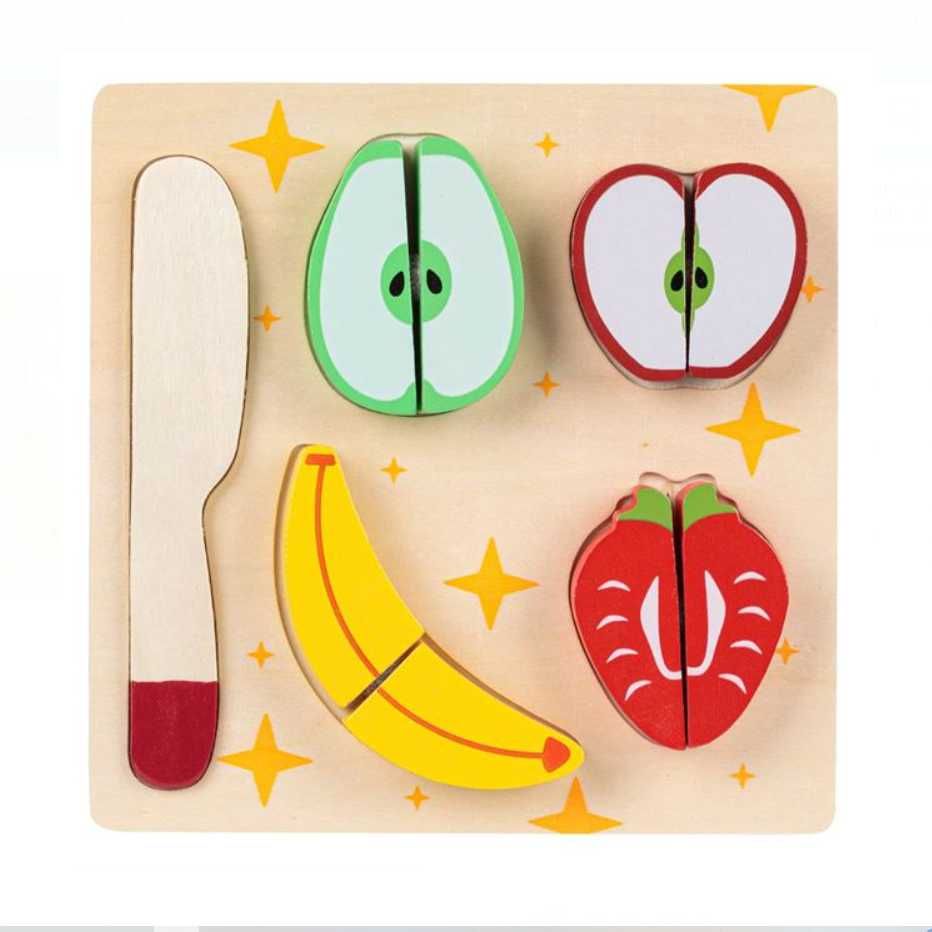 Puzzle educativ, Fructe de feliat, 9 piese, 18x18 cm