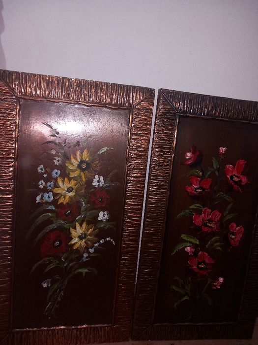 Tablou metaloplasie, pictatura  pe foaie de cupru