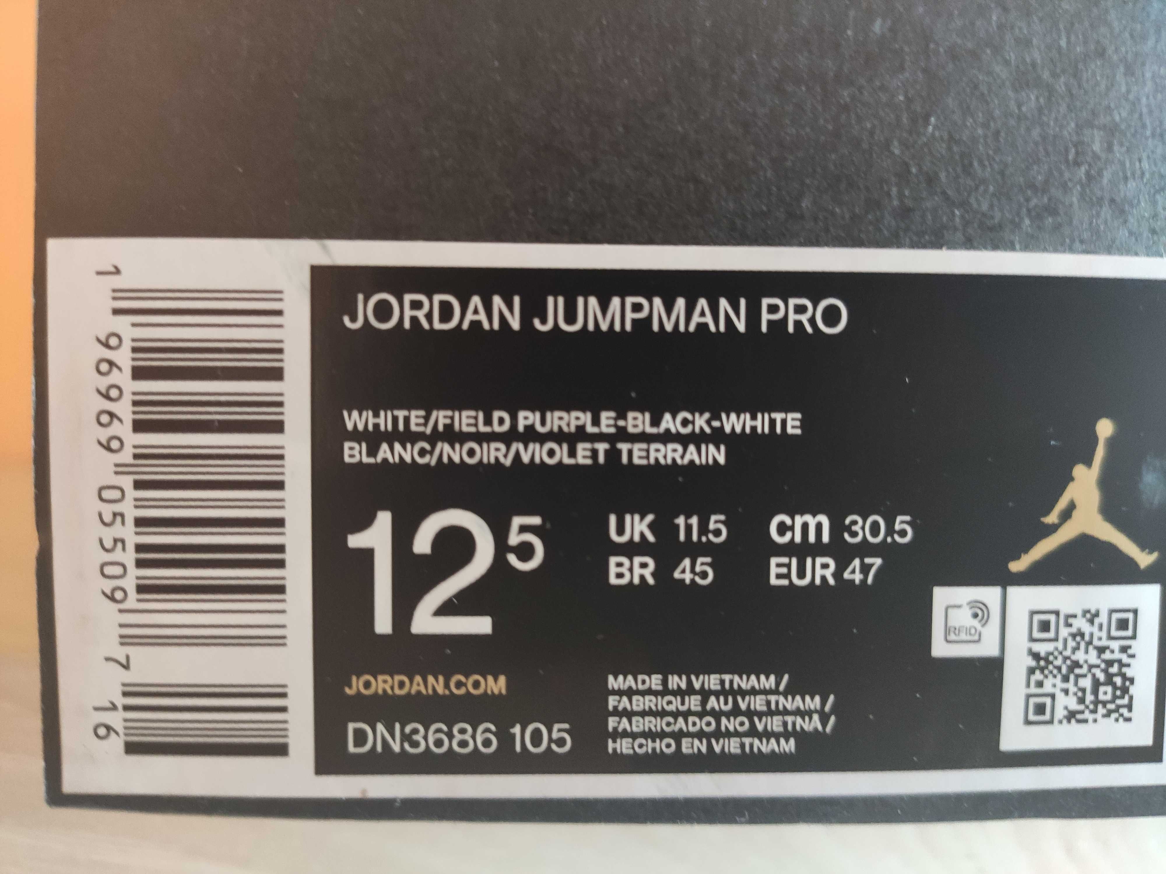 Jordan Jumpman Pro 'Black Field Purple' - размер US 12.5 / EU 47