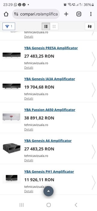 Amplificator integrat YBA Design GIA20 150w canal XLR balansate