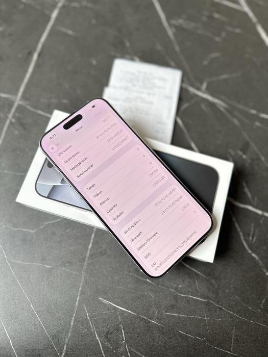 IPhone 16 Pro Max 256GB White ГАРАНЦИЯ