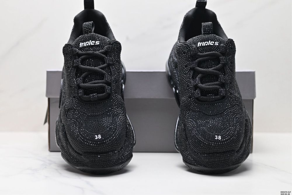 Balenciaga Triple S Black Crystal