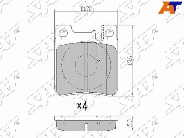 Колодки тормозные зад MERCEDES W202/W203/S203/W220/W210/W124/CL203/C20