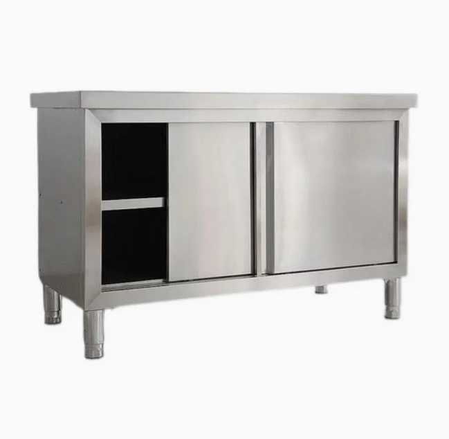 Masa inox tip dulap cu usi glisante 100cm, 120cm, 150cm, 180cm, 200cm