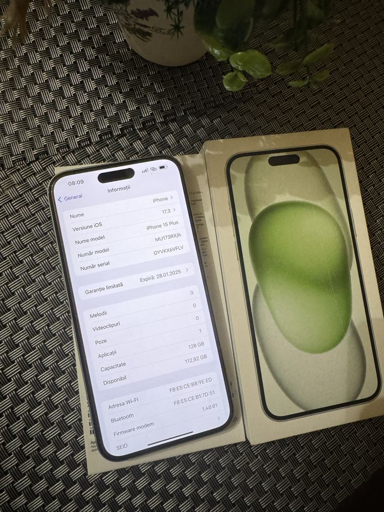 Vand /Schimb iphone 15 plus ( cu garantie 2 ani )