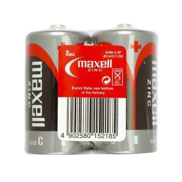 Батерии цинкови Maxell R14(C), 1.5V, 2 бр.