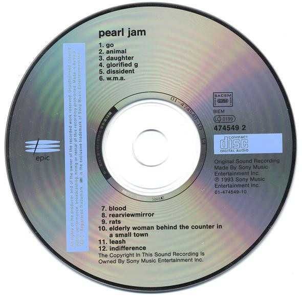 CD Pearl Jam - Vs. (1993)