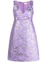 P.A.R.O.S.H. маркова лилава металик-жакард рокля, НОВА, р-р М, 2023