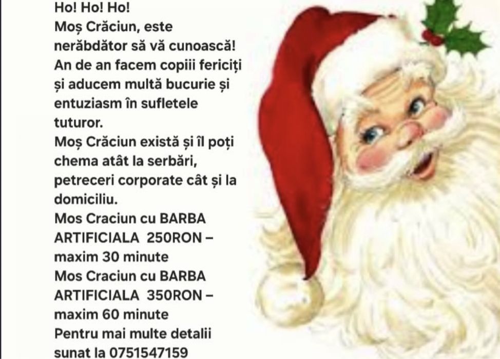 Mos Craciun de inchiriat