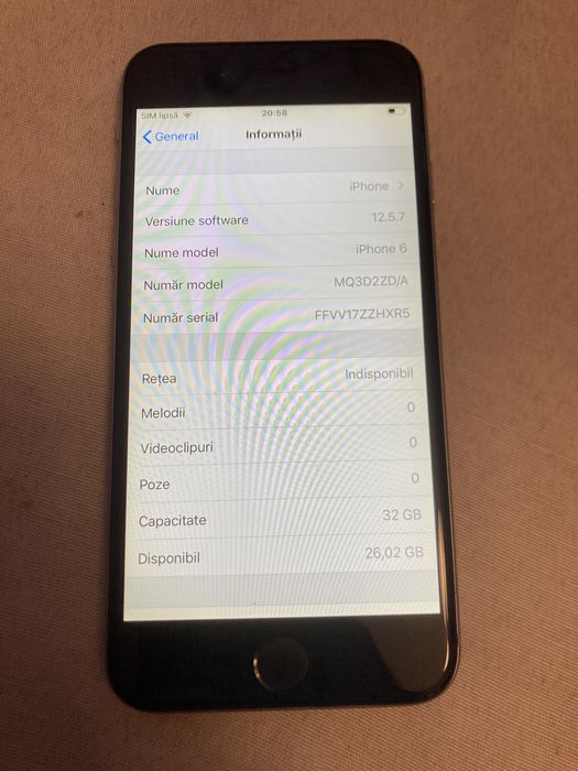 Iphone 6 gold 32gb. Bateria 85%. Impecabil