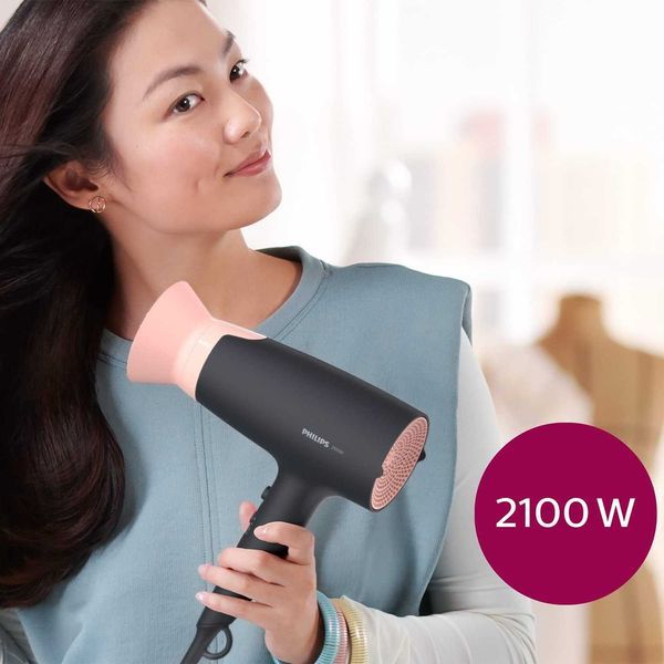ПРОМО 2г Гаранция Нов Мощен Сешоар PHILIPS BHD350/10 2100W, 6 Степени