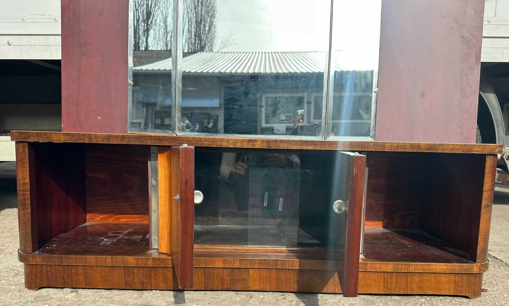 Comoda Vintage cu Oglinda de cristal Stil Biedermeier