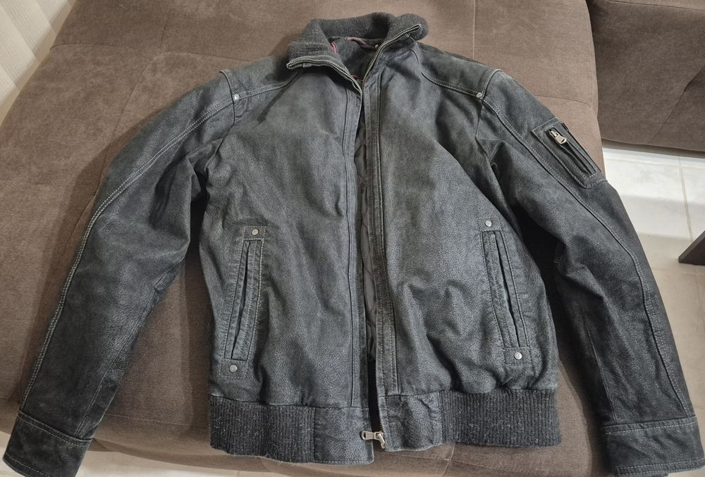 Яке кожено велур