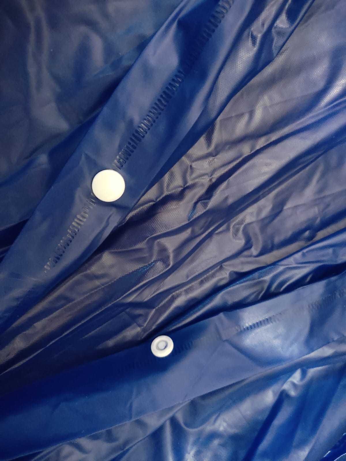 Дождевик синий с козырьком плотный защита от дождя