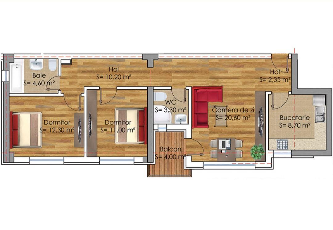 Apartament 3 camere decomandat Pacii Belsugului Insignia Residence