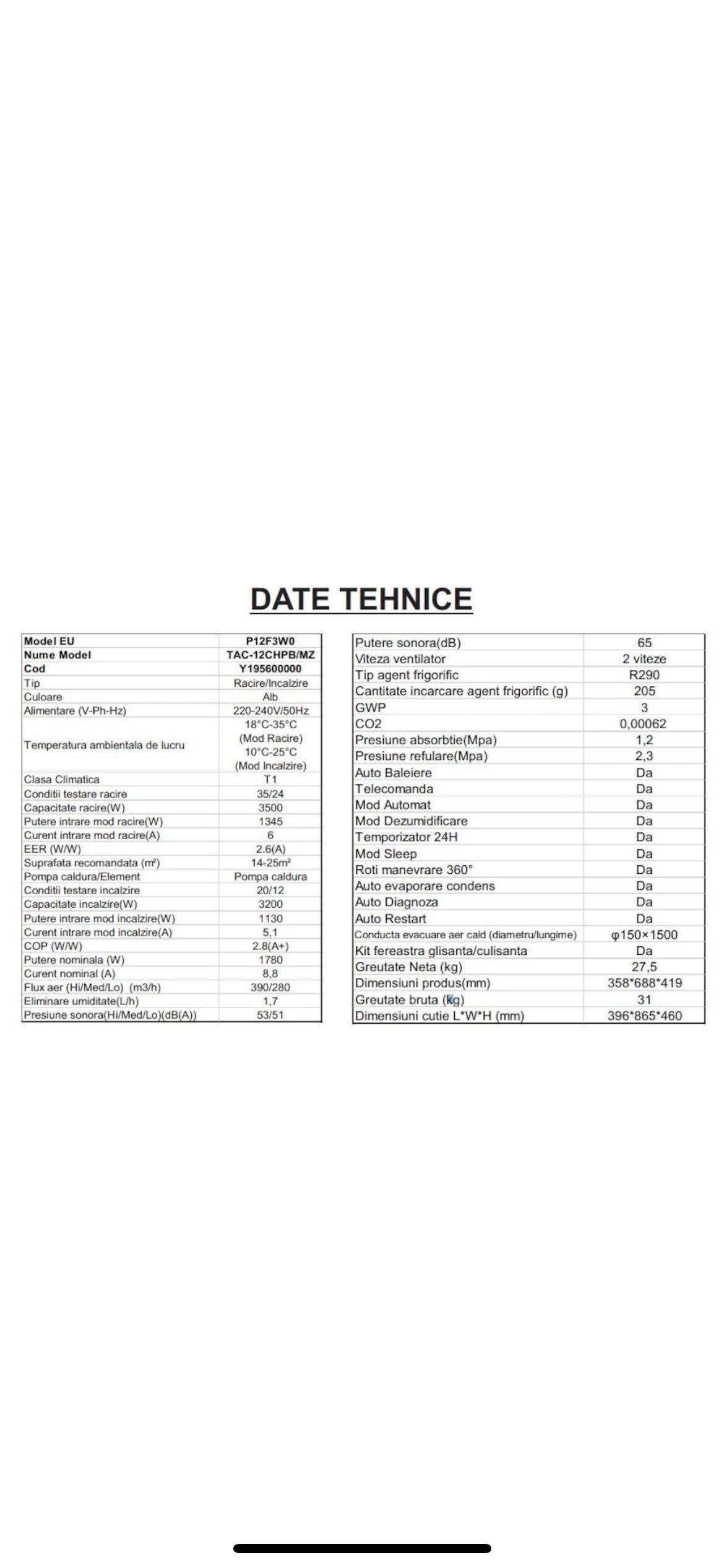 Aparat de aer conditionat portabil TCL